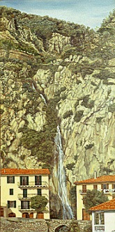 Italian Landsape Paintings, Waterfall