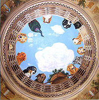 dog ceiling painting mural